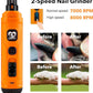 Casfuy Dog Nail Grinder with 2 LED Light - New Version 2-Speed Powerful Electric Pet Nail Trimmer Professional Quiet Painless Paws Grooming & Smoothing for Small Medium Large Dogs and Cats (Orange)