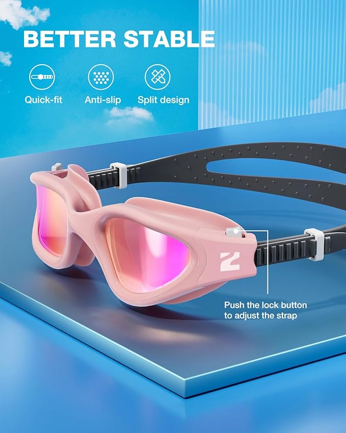 ZIONOR Swim Goggles, G1 SE Swimming Goggles Anti-fog for Adult Men Women