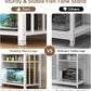 55-75 Gallon Fish Tank Stand with Power Outlet & Adjustable Shelf, Heavy Duty Aquarium Stand with Cabinet Storage for Fish Tank, Turtle Tank, Reptile Terrarium, 1000LBS Capacity, White