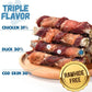 Dog Treats Chicken Duck Wrapped Cod Skin Sticks, Rawhide-Free, Grain-Free Dog Chewy Treats for Healthy Teeth and Coat,Training Treats for Small Medium Large Dogs, 9-10 Counts