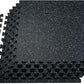 VEVOR 0.56 Inch Thick Gym Floor Tiles, 6 Tiles Rubber Top with EVA Foam, 25" x 25" Gym Flooring Workout Mats with 25 sq.ft Coverage, Interlocking Puzzle Gym Mats for Gym, Home, Garage, Black & White