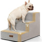 Dog Stairs for Small Dogs & Cats, 3-Step Extra Wide Non-Slip Pet Steps for Couch Sofa and Chair, Light Grey, 15.7" H