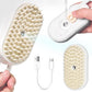 3-in-1 Rechargeable Steam Brush for Cats & Dogs - Anti-Static Spray Pet Grooming Brush with Warm Mist Massage, Hair Shedding Control, Detangling Comb & Cleaning Tool for Effective Deshedding