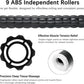 Muscle Roller Stick for Athletes - Deep Tissue Fascia Blaster & Roller Massager for Myofascial Pain Relief - Handheld Physical Therapy & Recovery Tool(White black-18 inch)