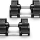 NÜOBELL® Adjustable Dumbbell Set, 5-50 LB or 5-80 LB, Easy Twist 2024-25 Model, All-In-One Weights Set (Pair) for Home, Original Manufacturer
