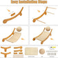 Outamateur Sisal Cat Scratcher Bed, Cat Hammock Chair, 3 in 1 Cats Scratcher Lounge, Cats Mini Beach Chair with Toy Ball, Pet Beds with Removable Sisal Pad for Indoor Small Animal, Puppy, Rabbit