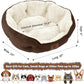 Asvin Small Dog Bed for Small Dogs, Cat Beds for Indoor Cats, Pet Bed for Puppy and Kitty, Extra Soft & Machine Washable with Anti-Slip & Water-Resistant Oxford Bottom, Brown, 20 inches