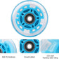 8pcs Inline Skate Wheels Led Light-Up Wheels 64/70/72/76/80mm w/Bushings 85-88A for Kids and Youth Beginners Children's Inline Skates Indoor/Outdoor Use (Blue, 76mm)