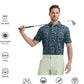 Men's Golf Polo Shirts Short Sleeve Striped Performance Moisture Wicking Dry Fit Golf Shirts for Men