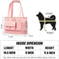 Dog Carrier, Cat Carrier, Pet Carrier, Foldable Waterproof Premium PU Leather Oxford Cloth Dog Purse, Portable Tote Bag Carrier for Small to Medium Cats and Small Dogs (Pink)