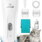 oneisall Pet Clipper for Cat Matted Hair, Pet Shaver for Cats Quiet Pet Clippers Waterproof Cordless Cat Clippers for Matted Hair Long Hair with Storage Bag (White)