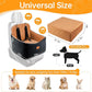 Dog Car Seats for Small/Medium Dogs, FurFrolic Memory Foam Dog Booster Seat for Small Dogs up to 35 lbs, Travel Pet Car Seat with Washable Detachable Cover, Storage Pockets, 2 Safety Belt, Black Brown