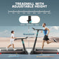 Treadmill with Desk Workstation & Adjustable Height, 300 LBS Weight Capacity, Folding Treadmill with 3 Level Incline, Bluetooth Speaker & App, Portable 2.5HP Walking Pad with Desktop for Home Office