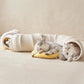 EHEYCIGA Cat Tunnel Bed for Indoor Cats, Cute Cat Donut Toy Tunnel for Small Large Cats with Washable Circle Cushion, Peekaboo Pet Cave Play Tunnel for Kitten, Puppy, Rabbit