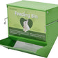 Metal Small Animal Feeder with Lid, Heavy Duty, Large Capacity Food Dispenser, Great for Rabbits, Guinea Pigs, Chinchillas and Other Small Animals (7.4 inch, Green)