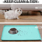 Waterproof Pet Feeding Mat with High Raised Edges, Heavier and Thicker Placemats for Cat Dog Water Bowl with BPA Free, Dogs Cats Food Mats for Messy Drinkers to Prevent Spill and Protect Floors