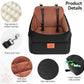 Dog Car Seat for Small/Medium Dogs, Dog Booster Car Seats with Thick Cushion for Dogs Under 35lbs, Detachable Washable Pet Car Seat with Storage Pockets, 2 Safety Belts(Black/Brown)