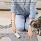 DownyPaws Cat House for Indoor Cats, Cat Bed Cave for Multiple & Large Cats Up to 22 Lbs, Scratch Resistant, Foldable Peekaboo Kitten Caves Tunnel Enclosed Bed, PeekaPurr, Light Gray