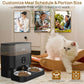 iPettie Automatic WiFi Pet Feeder for 2 Pets, 5L Capacity, 1-10 Meals Per Day, Adjustable Bowl Height, Smart Dog Cat Feeder with 2 Stainless Steel Bowls, 2.4G WiFi App Control for Cats and Small Dogs