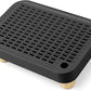 Cat Litter Box Step Ramp, Cat Litter Catcher Mat with Wooden Feet, Filter Function, Cat Pedal Stool for Self-Cleaning Cat Litter Box, Ideal for Kitten & Elderly Cats (Black)