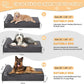 Orthopedic Dog Beds for Large Dogs, 7" Memory Foam Dog Beds with Waterproof Liner, Chew Proof Microsuede Cover, Removable and Washable, Nonskid Bottom, 48"x30" L Grey