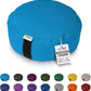 Bean Products Zafu Meditation Pillows for Sitting on Floor, Yoga Cushion, Cotton/Buckwheat Fill Yoga Pillow, Zafu Meditation Cushion, Zen Kneeling Prayer Pad- Made in USA - 14" Round - Aqua