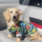 Parisian Pet Hawaiian Dog Shirt - Cotton Summer Clothes - Stylish Beach Outfit - Hook and Loop Closure - Machine Washable - XL