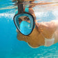 QingSong Full Face Snorkel Mask for Adults, Snorkeling Gear with Camera Mount, 180 Degree Panoramic View Snorkel Set Anti-Fog Anti-Leak