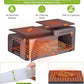 GUTINNEEN Outdoor Cat House Weatherproof Feral Kitty Shelter for Winter Cat Condo with Large Opening Roof (1-Story(AIR93-Heated))