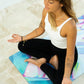 YOGA DESIGN LAB | The Combo Yoga Mat | 2-in-1 Mat+Towel | Eco Luxury | Ideal for Hot Yoga, Power, Bikram, Ashtanga, Sweat | Studio Quality | Includes Carrying Strap!