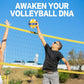 GOOX 4 Square Volleyball Net Game Set, 14 FT 4-Way Volleyball Net for Backyard Beach Lawn, Portable Four Square Volleyball Net for Adults & Youths with Vollyball, Pump, Carry Bag