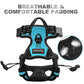 BARKBAY No Pull Dog Harness Front Clip Heavy Duty Reflective Easy Control Handle for Large Dog Walking(Blue,XL)
