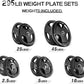 RitFit Olympic Rubber Grip Plates for Barbell, 2-Inch Weight Plates for Weightlifting and Strength Training in Home & Gym, Single, Pair and Sets(2.5/5/10/25/35/45 LB)