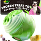 Dog Toy, Frozen Treat Toys, Treat Dispensing Chew Toy for Small Medium Large Dogs, Long-Lasting Interactive to Keep Pup Distracted & Reduces Anxiety, Freezable Fillable Dog Puzzle Toys - Green