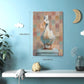 Funny Duck Bathroom Wall Art Cute Duck on Toilet Canvas Wall Decor Funny Quirky Farm Animal Pictures Painting Print Framed Artwork Decorations Gifts for Bathroom 16"x24"