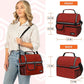 opux Lunch Bag Women Insulated, Adult Lunch Box Cooler, Lunch Box for Men, Dual Compartment Lunchbox for Work, Leakproof Double Decker Lunch Bag, Soft Lunch Pail Tote Girls Boys Kids School, Red
