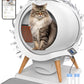 HoneyGuaridan Self Cleaning Cat Litter Box,IPX5 Waterproof Automatic Cat Litter Box,App Control, Odourless, Integrated Safety Protection, Water Rinsable and Easy to Clean, for Multiple Cats (3-33lb)
