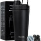 TOOFEEL Stainless Steel Shaker Bottle - 20 oz Double Walled Insulated Shaker Cup, Keeps Cold/Hot, For Protein Mixes & Gym Workout