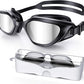 Swim Goggles, Unisex Adult Swimming Goggles Anti Fog Anti UV No Leakage Wide View for Men Women Youth