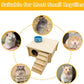 Wooden Hamster Hideout Gerbil House with Climbing Ladder and Window Habitats Decor Detachable Syrian Hamster Cage Accessories for Rat Gerbils and Other Small Pets