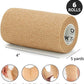 OK TAPE Self Adherent Cohesive Bandages Wrap - 6Packs, 4" x 5 Yards, Non-Woven Self Adhesive Bandage Wrap for Thumb, Finger, Wrist, Ankle, Vet Wrap Bandages Tape (Beige)