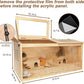 Wooden Hamster Cage,32" Lx16 Wx16 H,Animal Cabinet for Dwarf Syrian Hamsters Degus, Hamster Habitat with Openable Top and Large Acrylic Sheets, Natural Wooden Hamster Habitat.