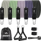 WHATAFIT Resistance Bands, Exercise Bands，Resistance Bands for Working Out, Work Out Bands with Handles for Men and Women Fitness, Strength Training Home Gym Equipment