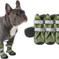 Spark Paws Dog Shoes, Waterproof Dog Boots for Medium to Large Dogs, Non Slip, Breathable Dog Booties and Paw Protectors - 4PCS Doggie Hiking Boots with Reflective Straps - Green, Size 1