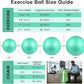 Yoga Ball, 22-30 Inch Extra Thick Exercise Ball for Workout Fitness Balance, Anti Burst Chair for Home and Office Desk, Includes Hand Pump & Workout Guide Access