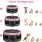A 4 Pet Portable Cat Play Pen for Cats, 27" Foldable Kitten Playpen for Puppy/Cat/Rabbit/Chick, with Removable Zipper Top & Mesh Panel(11”W × 7.5”H)
