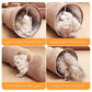 Collapsible Cat Tunnel Straight Tube for Indoor Cats & Kittens Large Foldable Play Cave Toy with Hanging Ball & Peek Hole,Ideal for Rabbits, Ferrets, Puppies & Small Pets