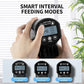 Automatic Fish Feeder Dispenser for Aquarium: Rechargeable Auto Feeders for Tank Turtle Pond Betta - 200ml Smart Food Feeding Timer Dispensers for Flake Pellet Vacation Weekend