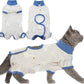 DENTRUN Cat Surgery Recovery Suit Female Male Soft Onesie, Kitten Surgical Collar Cone Alternative Shirt, Abdominal Wounds Anti-Licking Pajama for Small Pets Spay, Cat Body Suit Post Surgery