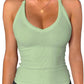 iGENJUN Workout Tops for Women Racerback Basic Tank Summer 2025 Camisole V Neck Slim Fit Ribbed Sleeveless